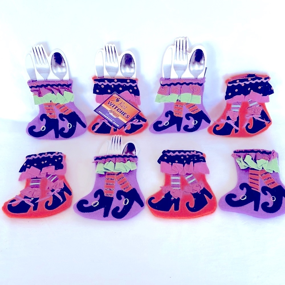 NWOT Set Of 8 Cracker Barrel Decorative Very Cute Felt Silverware Bags